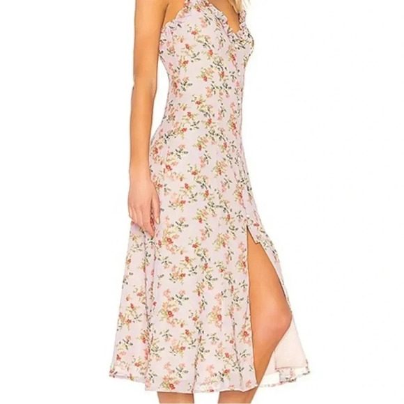 Lovers + Friends floral sun Room ruffle button down midi dress - Picture 3 of 12